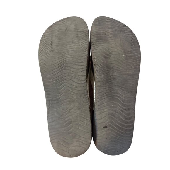 Reef Womens Cushion Court Flip-Flops Size 8 Black & Beige Sandals With Snake - Picture 5 of 6